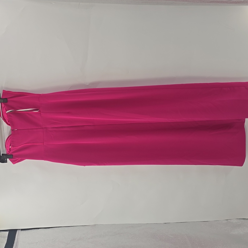 Monique Lhuillier Stella Rosette Corset  Fuchsia Strapless Gown - Picture 9 of 14